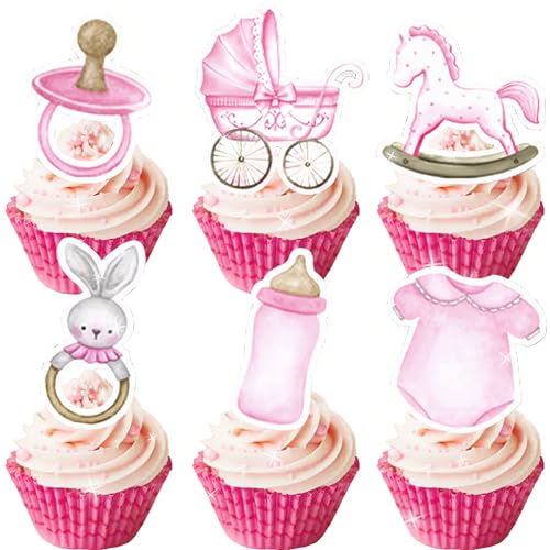 baby shower menina adornos cupcakes bebé menina é uma menina decorações bolos suprimentos festas baby shower aniversário