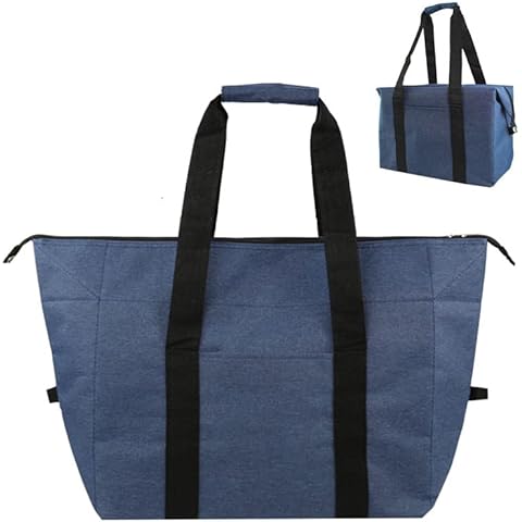 Cooler Bag, 20L Large Insulated Cool Box, 20 Cans Leakproof Picnic Lunch Bag Lightweight Waterproof Cooler Bags for Camping Hiking Lunch Picnic Daypack, Blue Cover