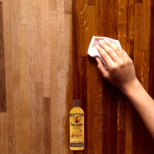 howard products feed-n-wax wood polish amp conditioner 8 oz orange