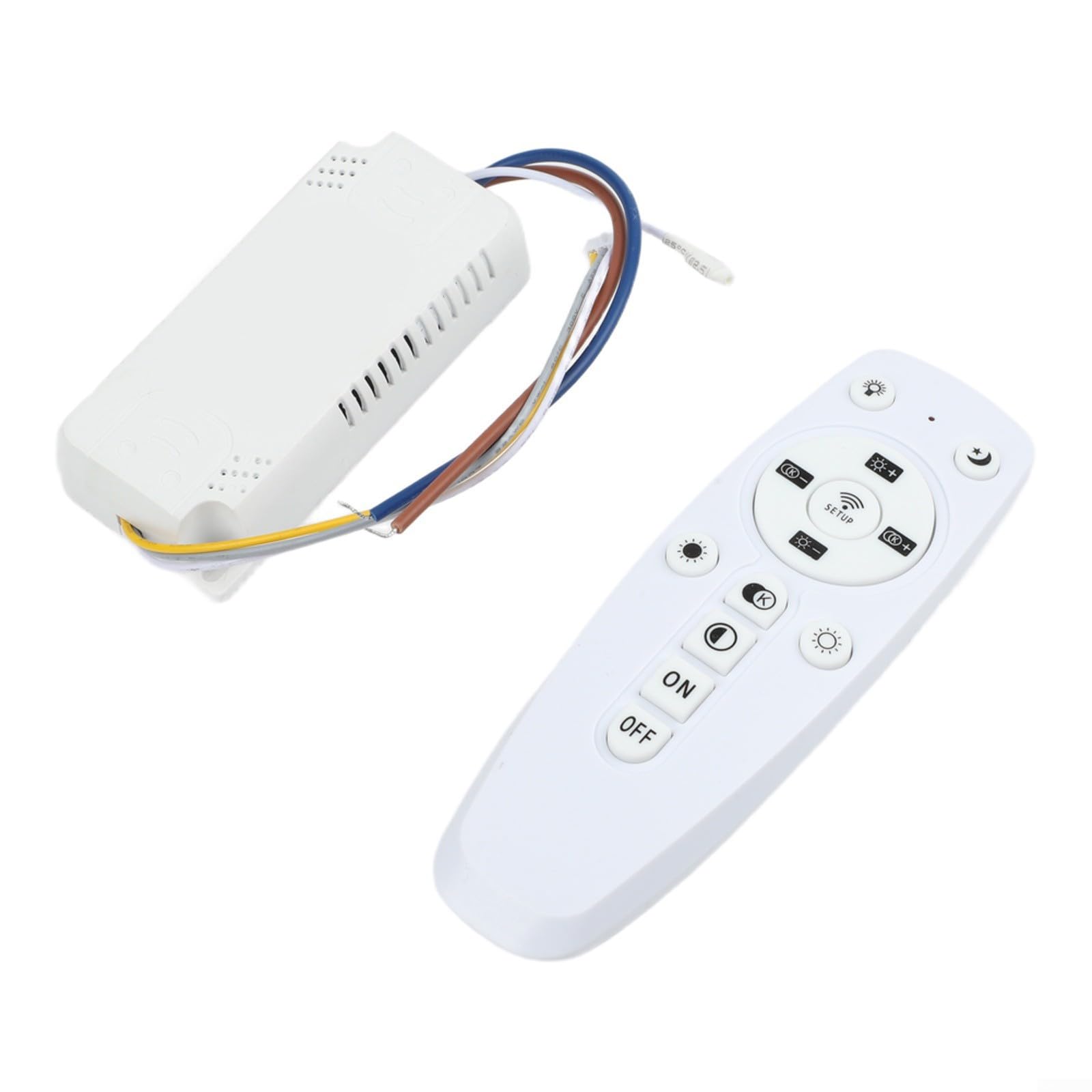 EXTRWORY Intelligent Led Driver With 2.4g Remote For Dual Channel Tape Lighting Dimming Power Supply Transformer White Housing Supports 24w Up To 80w Per Channel((60-80) X2 160W)