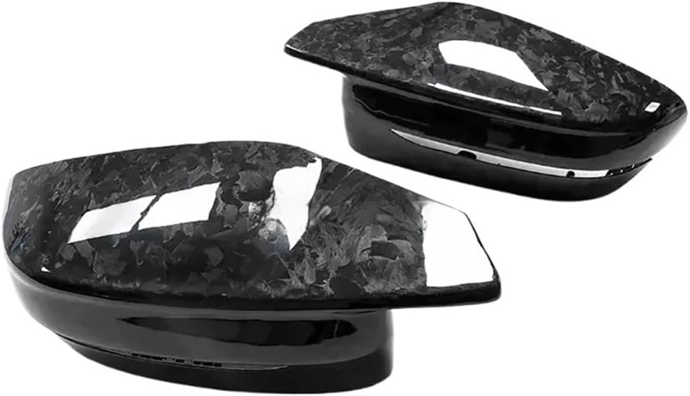 Replacement Carbon Fiber Side Wing Rear View Rearview Mirror Cover Exterior Compatible For BMW M2 M3 M4 M240i M50 G80 G82 G87(Glossy Carbon-LHD)