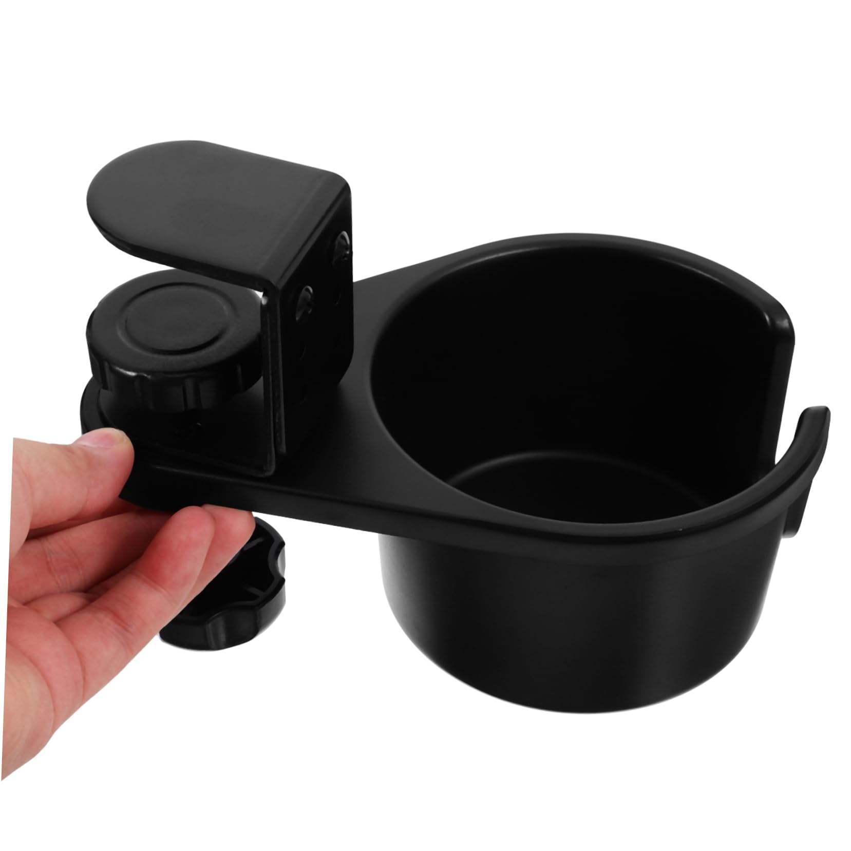 iplusmile 2piezas Soporte De Taza De Escritorio Clip Giratorio Para Mesa Organizador De Bebidas Para Oficina y Gaming Soporte De Botella De Mesa Compacto y Elegante