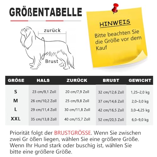 Voarge Haustier-Wintermantel aus Wolle mit D-Ring, Winter Warmer Hund Katzenpullover Kleidung Haustiermantel Kostüm Welpenpullover, Grau, M (Braun, L)