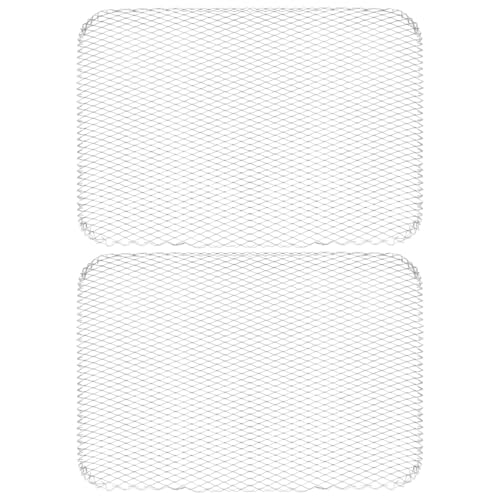 BESPORTBLE Grill Topper: 10 Pack BBQ Disposable Grill Toppers Mesh Grilling Mats for Outdoor Aluminum Disposable Barbecue Grate Liners - Prevent Food from Falling, 15.2x12.09 Inch