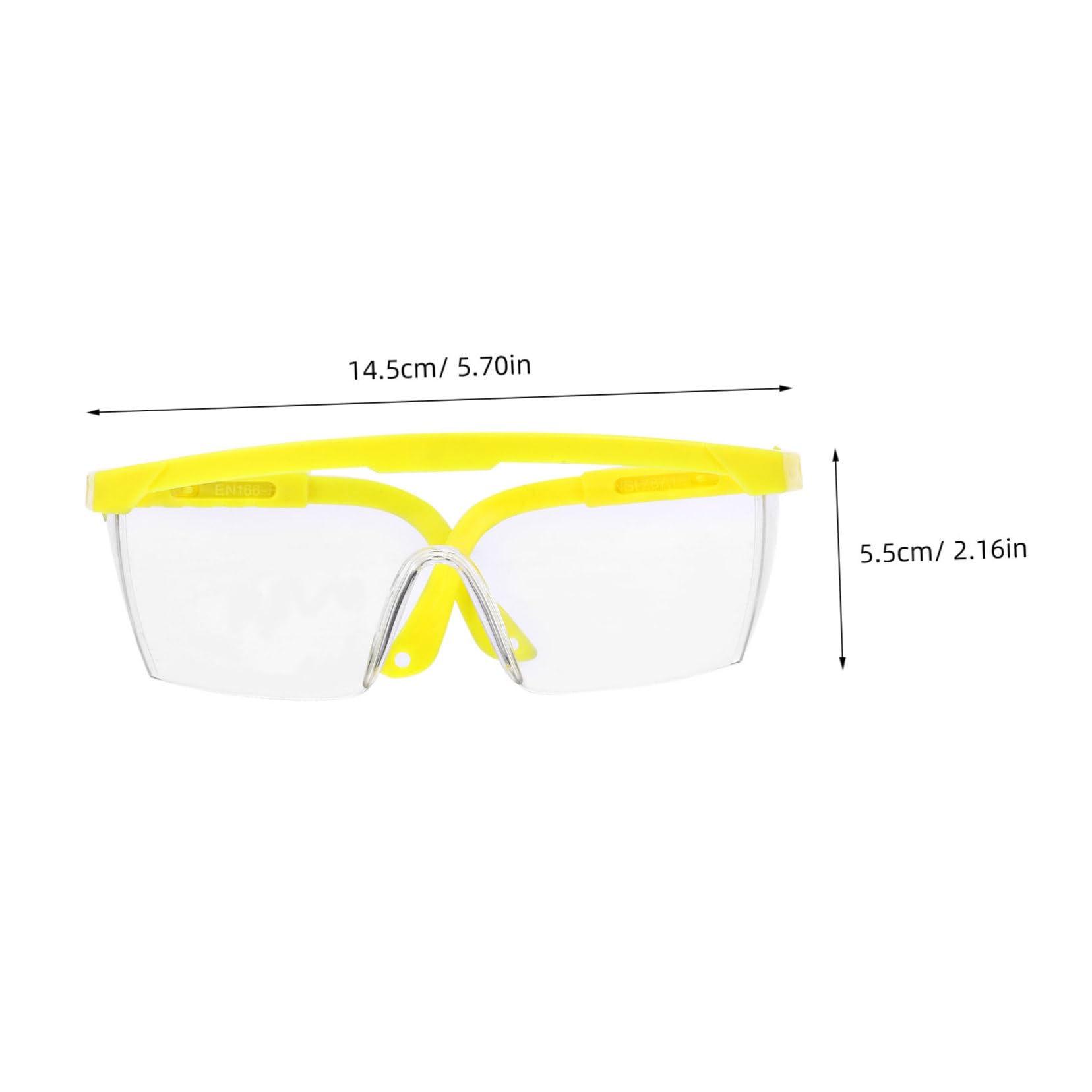 STOBAZA 12pcs Eye Protective Glasses Windproof Goggles for Outdoor Activities Yellow Frame White Lens for Riding Cycling Surfing and More