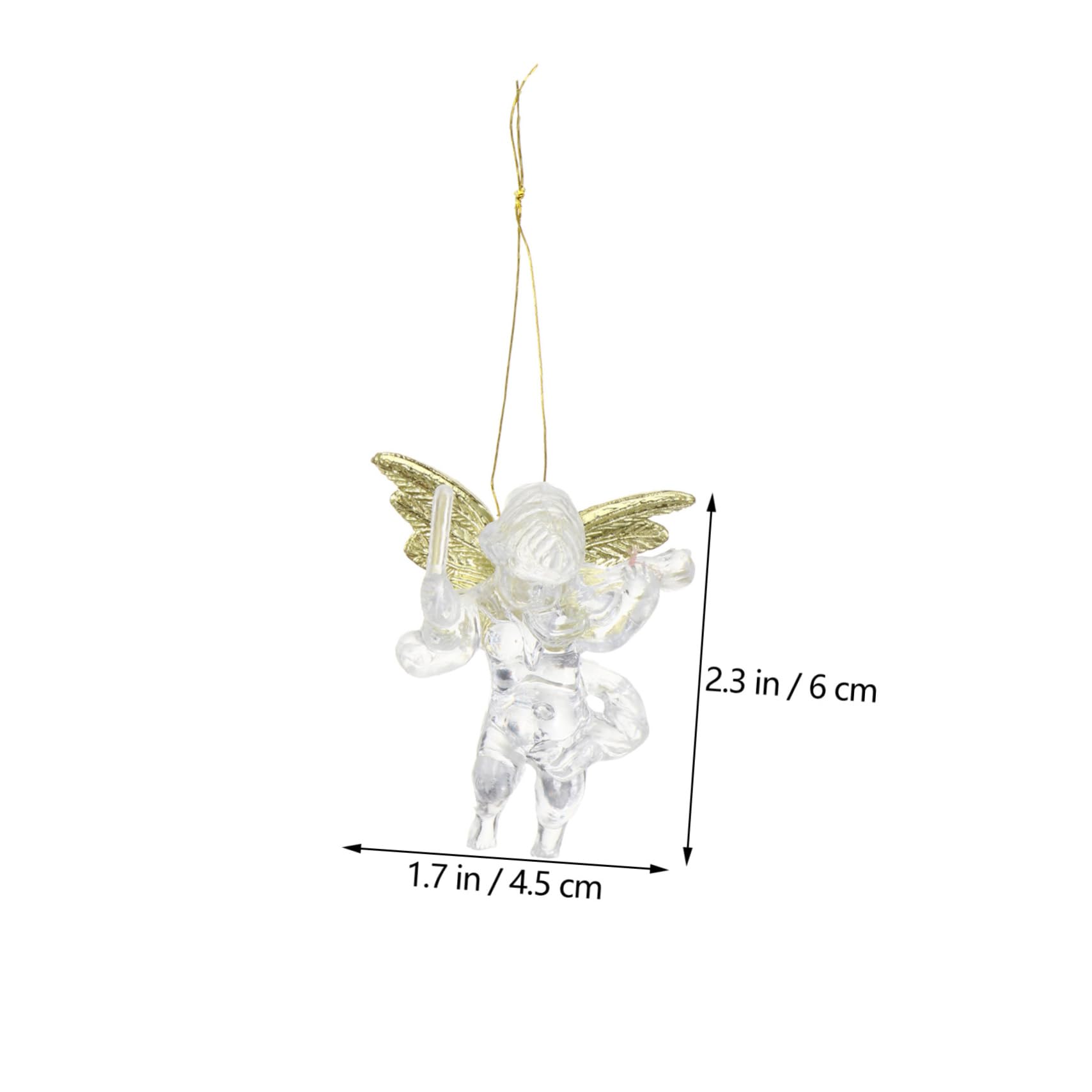 PRETYZOOM 72 Pz ciondolo d'angelo ciondolo albero di natale ornamenti chiari con oro decorazioni natalizie economiche angeli natalizi giocattoli da ragazza arredamento retrò plastica