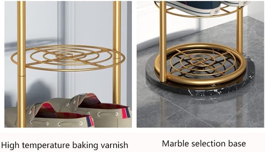 Miniatura 3 de LIOONS Zapatero de moda de metal, zapatero moderno, simple, de 6 niveles, estantes de zapatos de pie para pasillo, armario, organizador de