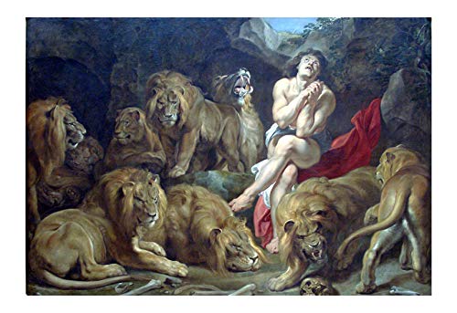 Peter Paul Rubens Daniel in the Lions' Den affiche d'archivage mate format medium