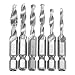 6pcs SAE Drill Tap Combination Bit Set Deburr Countersink Hex Bit HSS 1/4 Shank