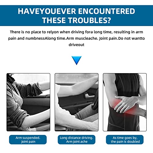 Qians Universal Car Armrest Support, Adjustable Car Armrest Left Elbow Support Pads Relieve Driver's Arm Fatigue, Armrest Portable Increase Pad Armrest Cushion #TOP4