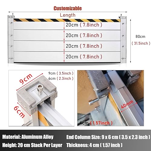 Déflecteur d'eau en aluminium réutilisable et plaque anti-rats pour protection porte - 3