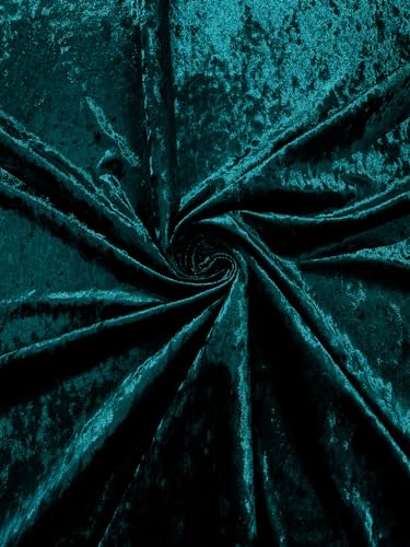 Backdrop King Inc, Stretch Crushed Velvet Fabric/58 Inches Wide/Cosplays. (Teal)