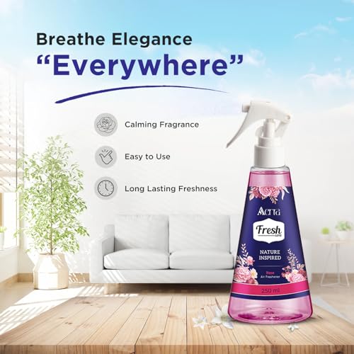 Image of Aerra Rose & Sandalwood Air Freshener Spray Combo, 2x250ml - Divine Romance Edition, 5600+ Sprays for Home, Pooja Room, Bedroom, Car, Office, Non-Aerosol Odor Eliminator