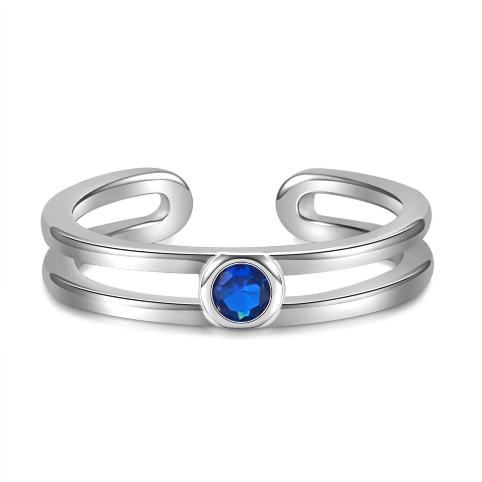 Snapklik.com : Sterling Silver Toe Rings For Women - Birthstone Toe ...