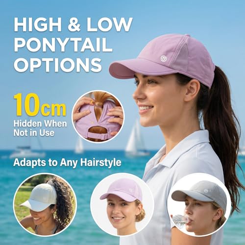Gorra de béisbol deportiva con malla ajustable para mujer miniatura 3