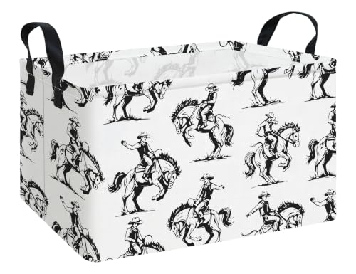 FANKANG Western Cowboy Rectangular Fabric Storage Basket
