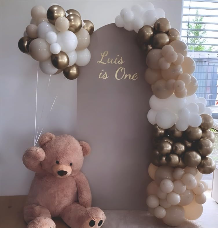 Image of Balloon Decoration Kit - 59 PCS Beige for Birthday Parties, Weddings, Anniversary and Events | Pastel Balloons Garland Set | Birthday Decoration Items for Kids & Adults