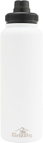 Miniatura 3 de Grizzly - Botella de agua de 40 onzas, aislada al vacío, tapa resistente a fugas, acero inoxidable, para gimnasio, senderismo, playa, deportes,