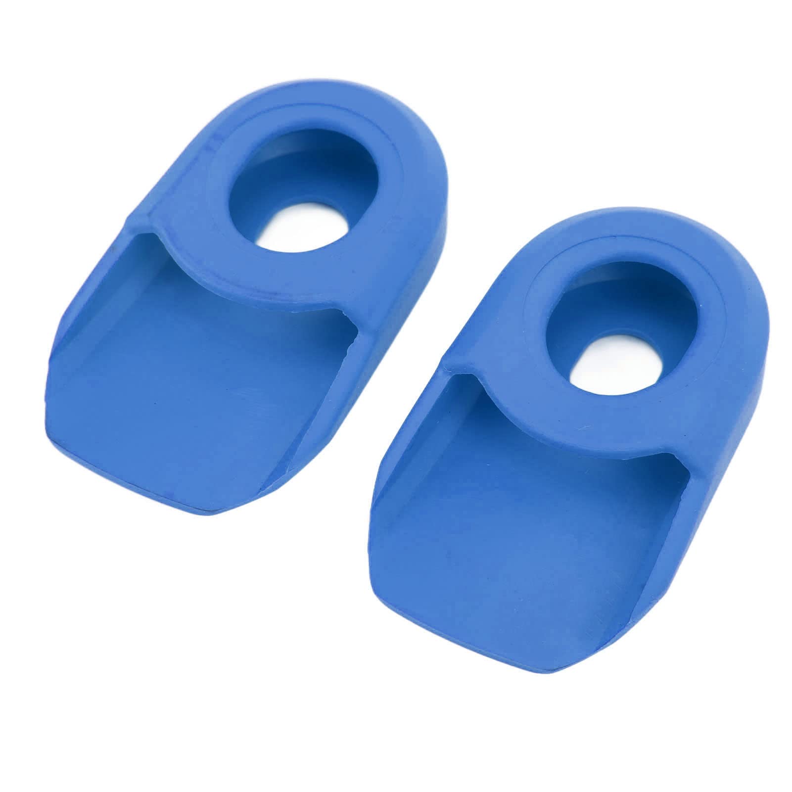 Keenso 2PCS Silicone Crank Cover Protector, Strong Versatility, with Increased Wear Resistance for Road Bicycle Cranks (blue)