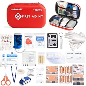 Erste Hilfe Set Outdoor,First Aid Kit Military,177 Stück Medizinisch Überlebens Kompakt Kit Kasten,Camping Outdoor Survival Militär Ausrüstung,Ideal FüR Zuhause Auto Reisen Camping Und Outdoor