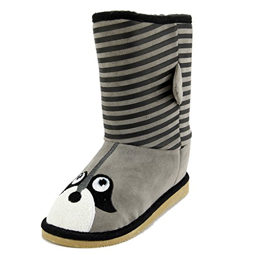 The Doll Maker Animal Faux Sheraling Boot - Grey - MF1541726B-10