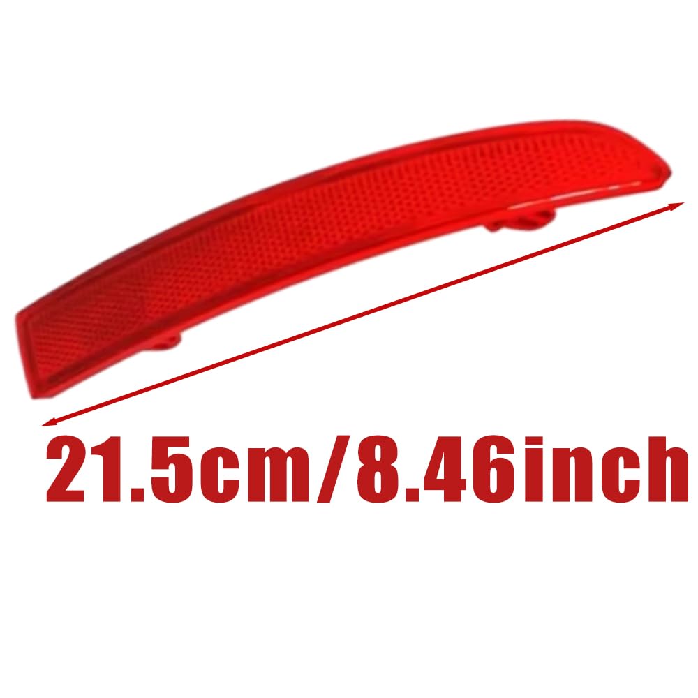 Heckstoßstangen-Reflektor, 1 Paar Heckstoßstange Reflektierende Markierungsleuchte Lichtreflektor Kompatibel mit Volkswagen Golf 5 Mk5 R32 2004-2009, Rot