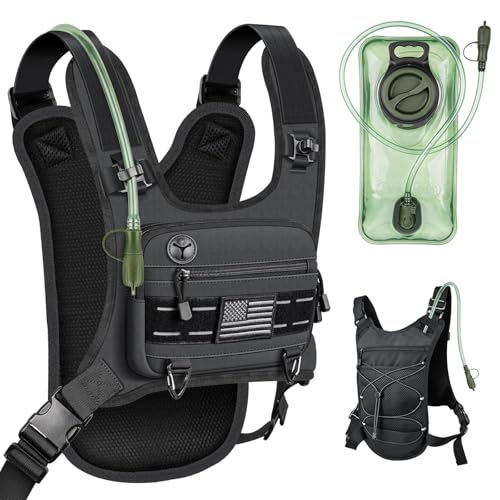 Running Vest with 2L Water Bladder, Lightweight Chest Pack Hydration