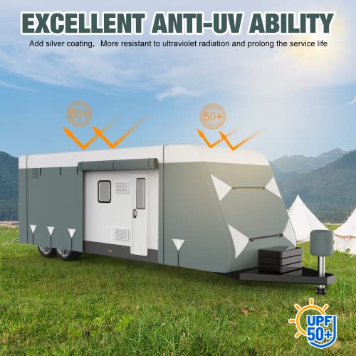 Filluck Rv Electric Tongue Jack Cover, 300D Oxford Fabric Universal Rv Electric Jack Protective Cover For Travel Trailer Camper Accessories For Outside 11″H X 10″W X 5″D #TOP3