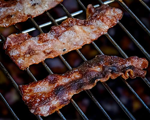 FOOD-UNITED BACON FRÜHSTÜCKS-SPECK 1kg Bacon-Speck-Streifen von gegartem Schweine-Bauch-Speck für BLT-Sandwich Frühstück Spiegelei Rührei Burger Toppings Tapas und auch fürs Grillen Barbecue (1000g)