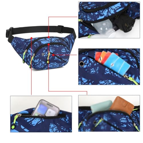 Bolso de Cintura Impermeable JFDBGU Riñonera Multiusos con Ajuste Ergonómico 5