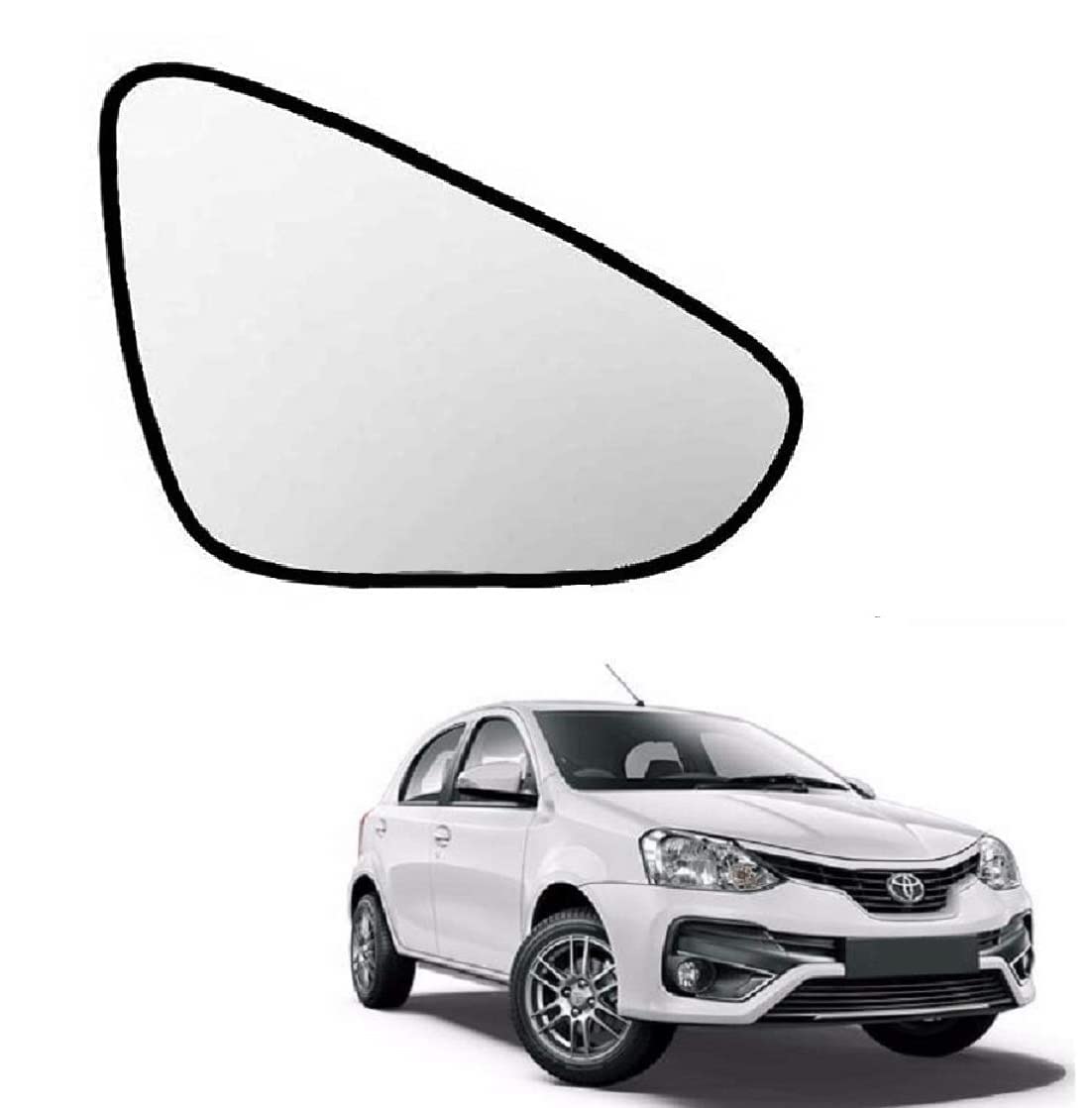 Auto Spare World Right Side Mirror Glass Compatible With Toyota Etios ...