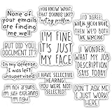 TODOLIA (10Pcs-3in) Office Worker Sticker Pack, Funny Sarcastic Office Humor Sticker, Data Analyst Admin Assistant Secretary HR Manager Gift, Decoration for Laptop Tablet PC Desk Helmet Vehicles
