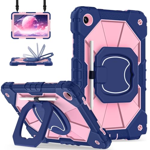 Image of Scnioy for Galaxy Tab A11+ Plus / A9+ Case 11 Inch 2025 /2023, Navy Rose