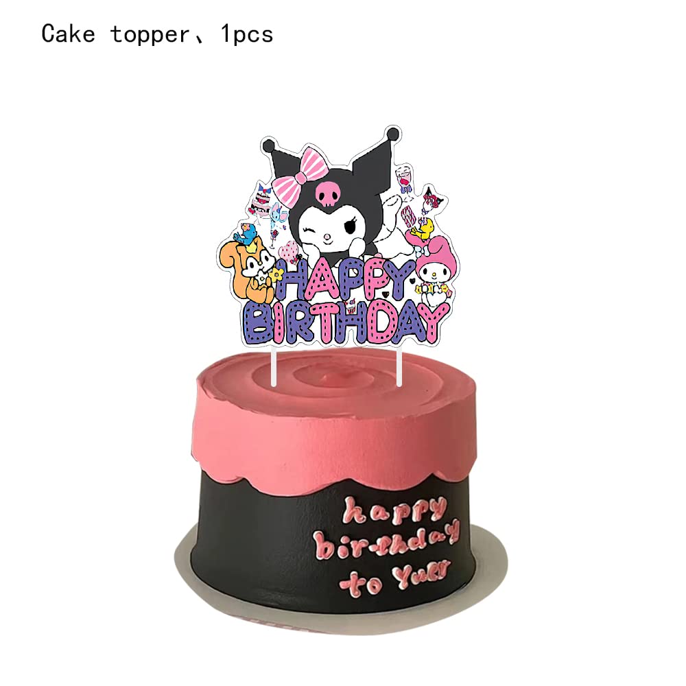 25PCS Kuromi And Melody Cake Toppers Cupcake Toppers Cake Decorations