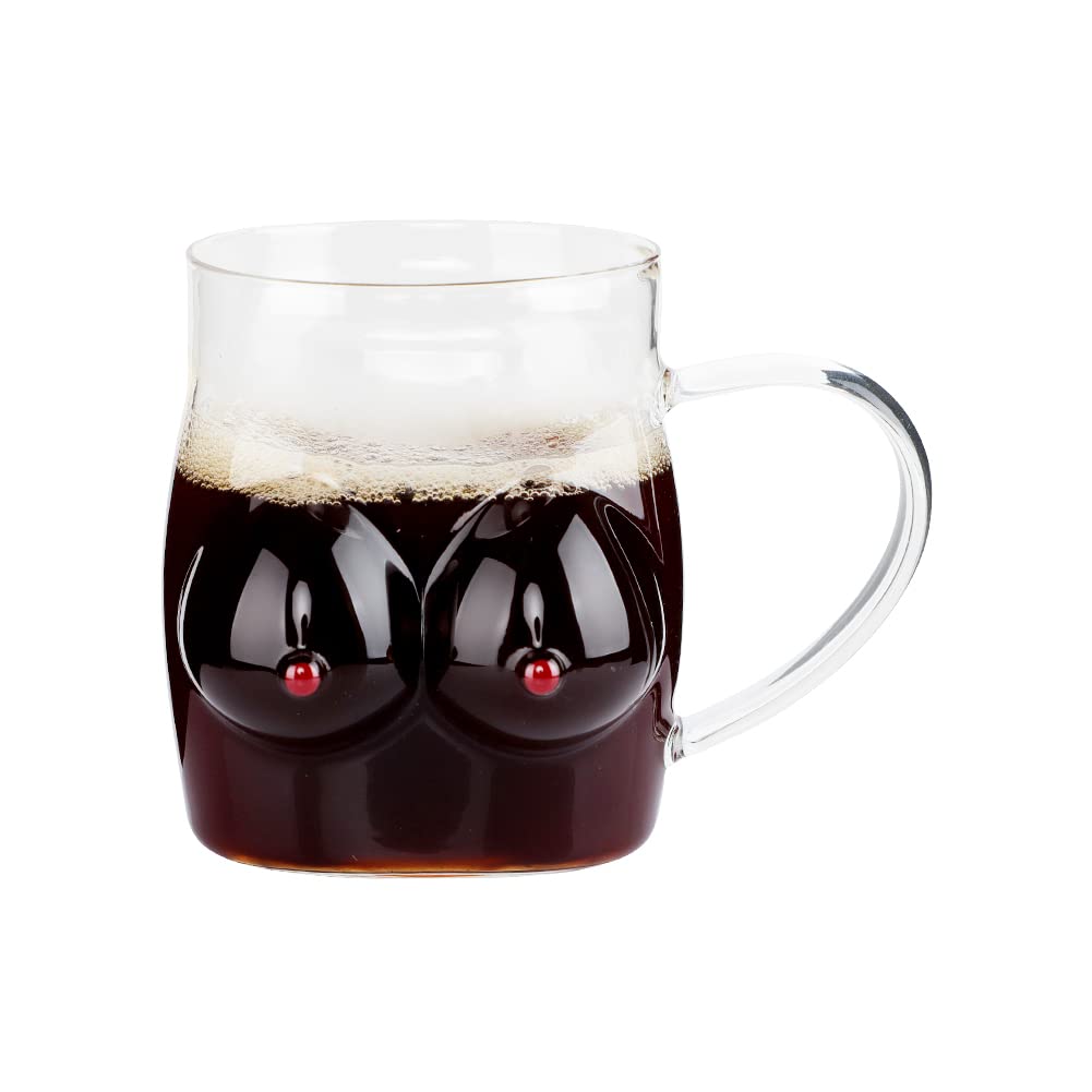 Tasse De Café Double Paroi Coupe En Verre Sapin Noël Tasses En Verre Petit Ours Motif Le Lait Coupe Cadeau D'anniversaire Créatif Saint Valentin Romantique(White Bear