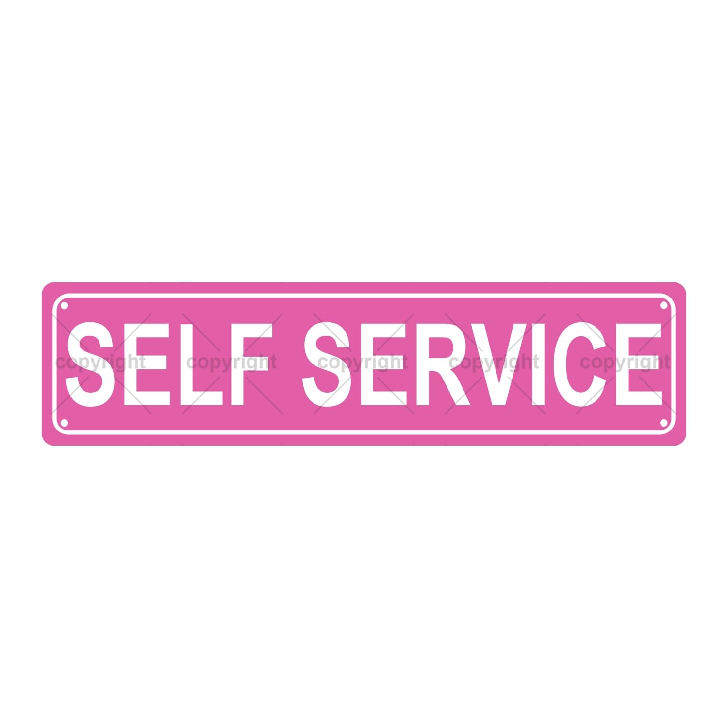 Self Service Attention Metal Tin Street Sign Bar Cafe Garage Cave Home Room Wall Bathroom Farmhouse Garden Porch Patio Decor,4x16 Inch