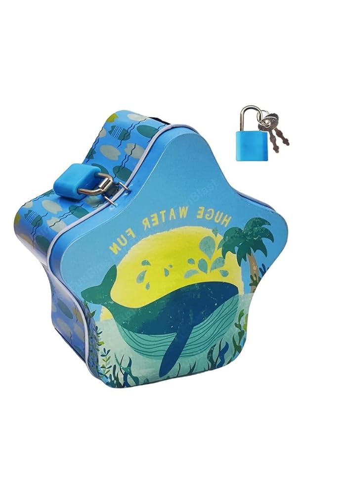Under The sea Theme Metal Money Bank with Lock and Key for Under The sea Theme Return Gifts for Kids