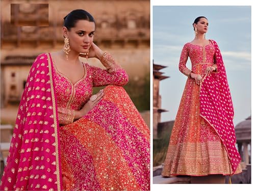 Indian/Pakistani Ethnic party wear Anarkali Style salwar kameez suit ready to wear for Women with dupatta4