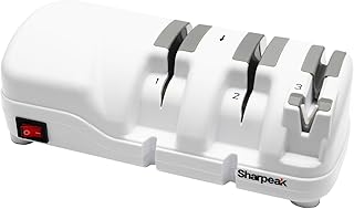 198H-SPK Professional Electric Knife Sharpener with Versatile 3 Stages, Monocrystalline Diamond Wheels, Overheat Protection, Ultra-Quiet Motor, Quick Kitchen Knives Sharpening, Easy to Use
