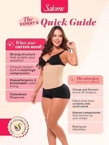 Image of Salome Colombian Waist Cincher Fajas Colombianas Moldeadoras | Underbust Corset Waist Trainer for Women | Faja Corset