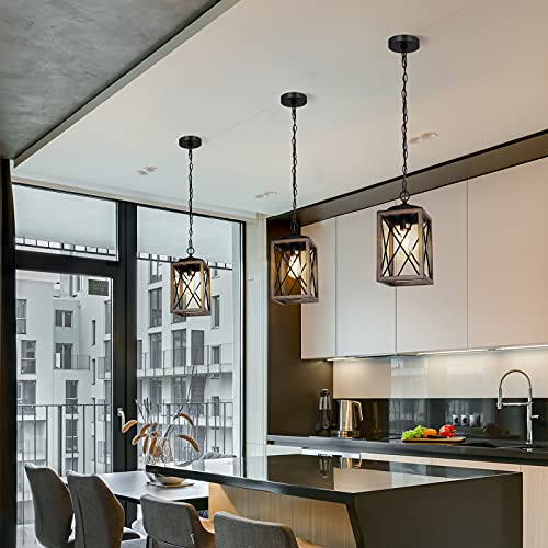 Edishine HHPL05C Farmhouse Pendant Light, Metal Hanging Light Fixture thumb #3