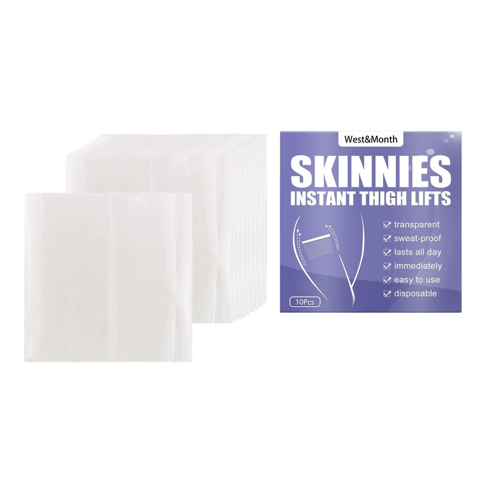 JAZZY PEARLS® Invisible Thigh Lift Tape | Instant Skin Lifting Adhesive Bandage | Waterproof Cellulite Smoother & Leg Slimmer | Comfortable Wear for Women & Girls|1 Box Thigh Lift Tape-image-48