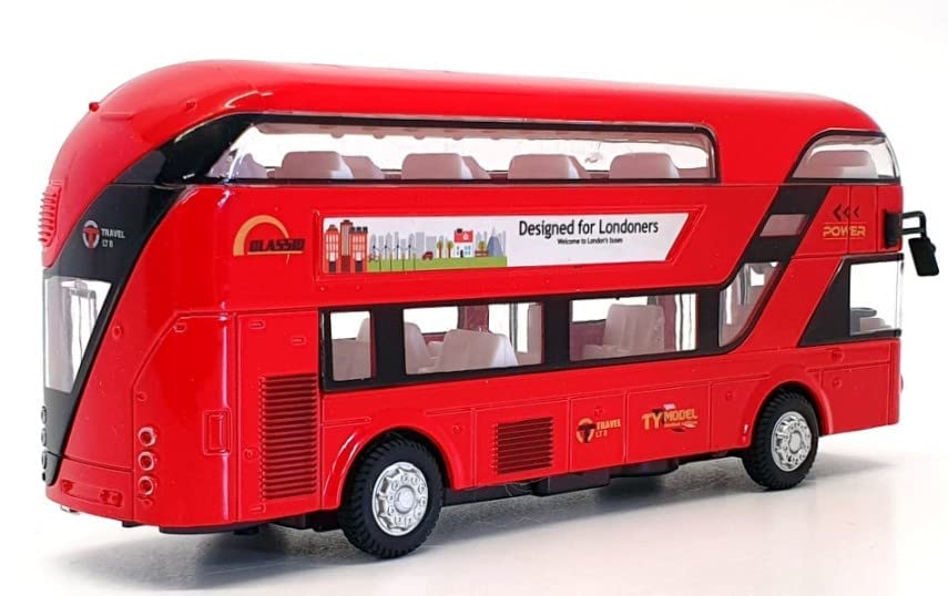 Ixora® Metal Diecast Pull Back Vehicle Model Bus Toy with Sound & Light for Kids Boys & Girls (Pack of 1 Multi) 1