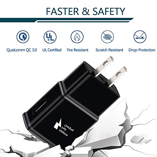 Fast Charging Block, Usb Adaptive Fast Charger Box Android Cell Phone Wall Quick Tablet Charger Plug Adapter Compatible Samsung Galaxy S10 S9 S8 S7 M10 A10E J7 Note8 9 / G7 Plus Ep-Ta20Jbe (2 Pack) #TOP2