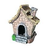 MotiveTech Decoración de Acuario con Forma de Casa de Peces, Decoración de Micro Paisaje, Decoración de Macetas para Bonsáis