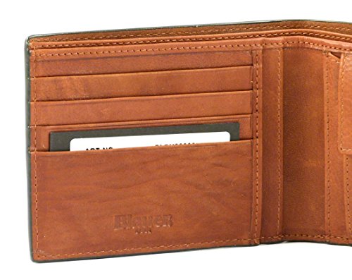 Blauer Portafoglio uomo in pelle Shield 88M