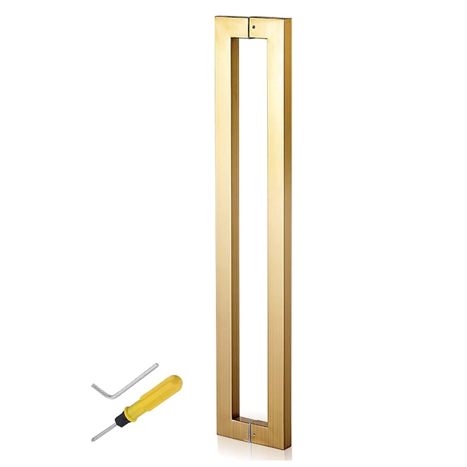 GYRAZXS ty Brushed Stainless Steel Double Sided Door Handle Set for Sliding Barn Steel & Aluminum Doors 100cm Length 96.2cm Width Durable & Stylish Design
