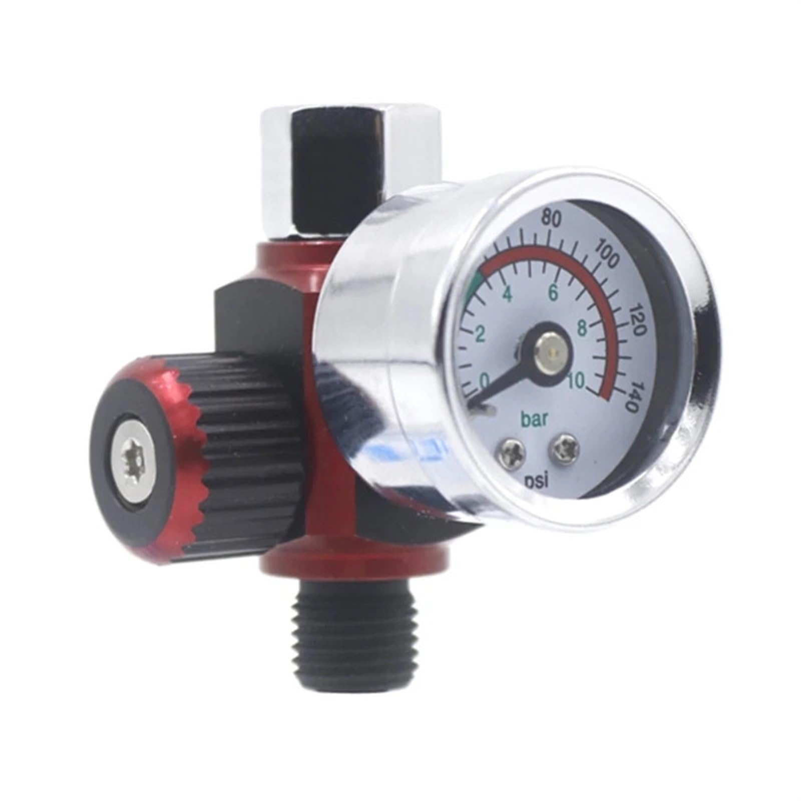 G1/4 Air Pressure Regulator Adjustable Pneumatic Reducing Valves Gauge 0-140psi