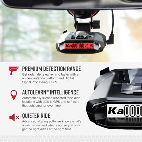 Image of Cobra RAD 700i Laser Radar Detector - Premium Detection Range, AutoLearn Intelligence, Advanced Filtering Software, Apple CarPlay and Android Auto Compatible, Laser Eye Front and Rear Detection