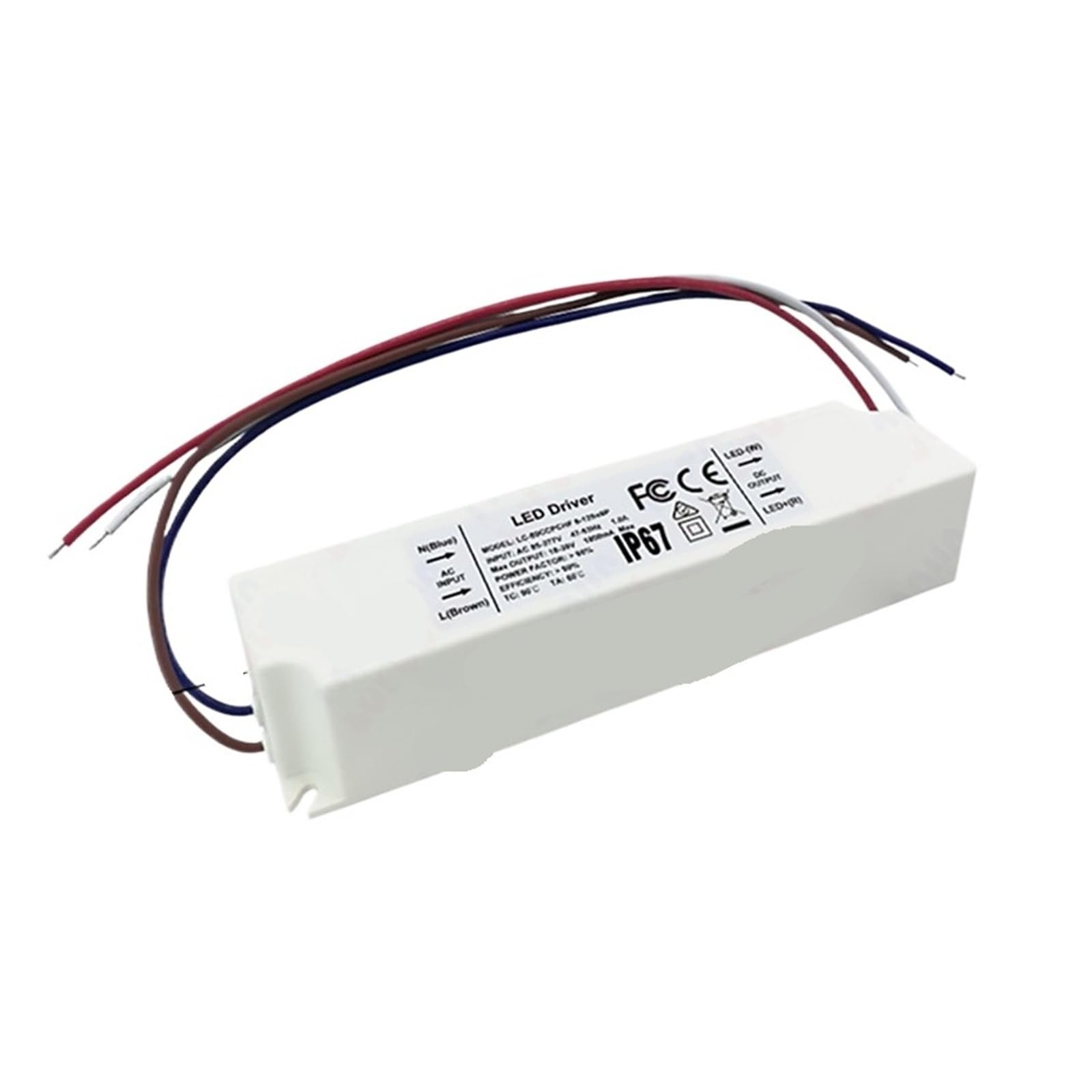 PWANUIGTE 60W 70W 80W LED Driver 2400mA 2100mA 1800mA 1500mA 1200mA 700mA Lighting Transformer(1200mA 30-65V PC)